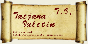 Tatjana Vuletin vizit kartica